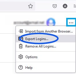 export passwords from Firefox browser